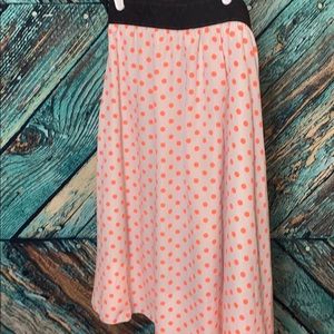 LulaRoe Hot Pink Polka Dot Skirt